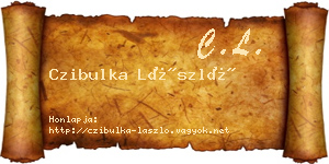 Czibulka László névjegykártya